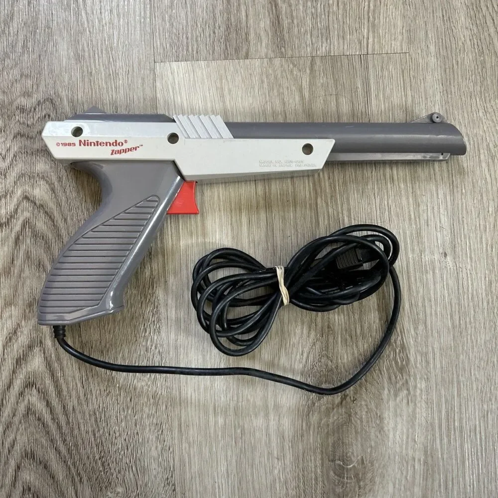 Nintendo Zapper Light Gun Controller Gray 1985 OEM Official Tested NES-005